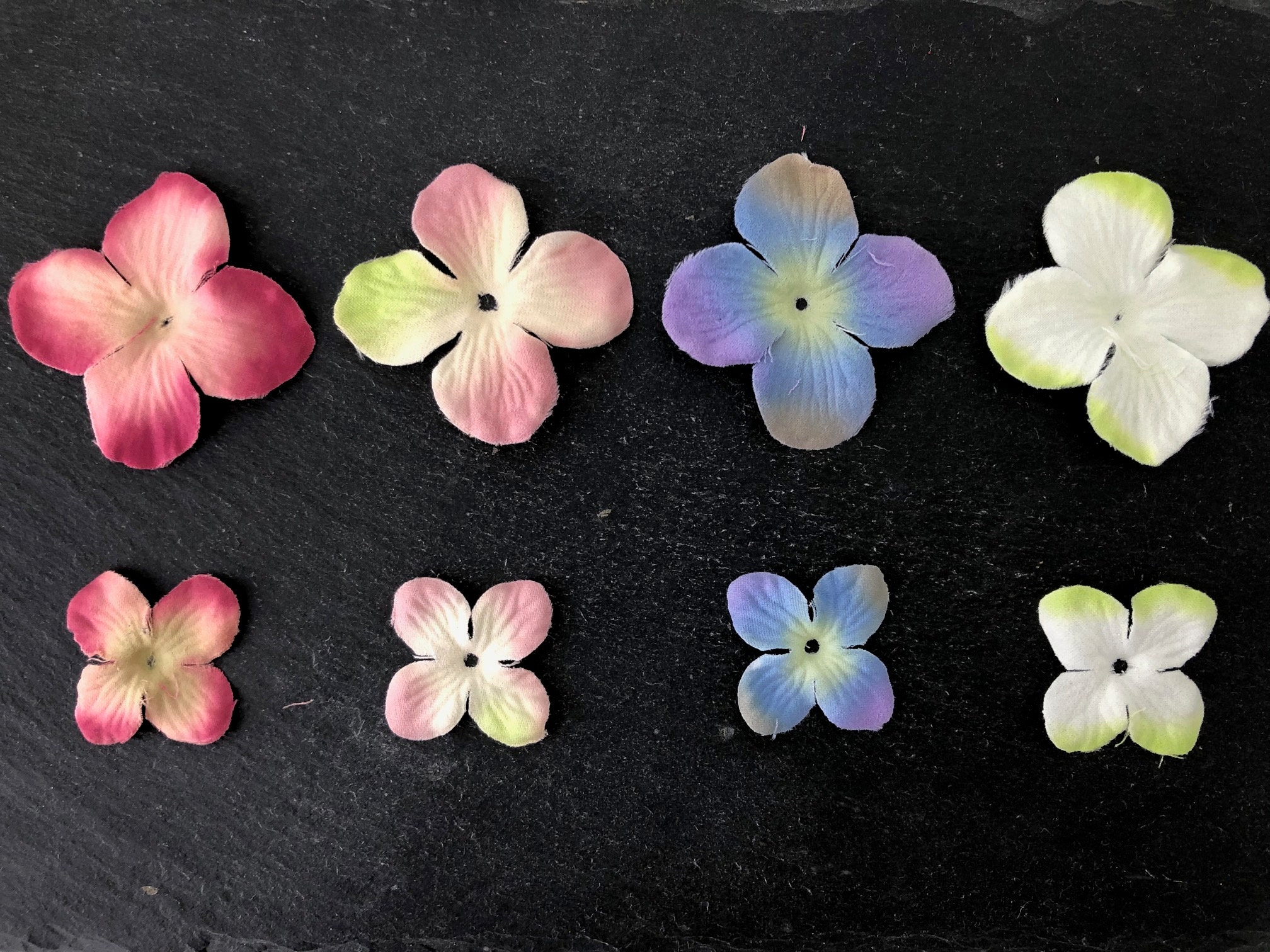 100 Fake Hydrangea Petals Silk Flowers Fabric Flowers Etsy