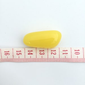 2 Large Glass Bead, Yellow Glass Nugget Bead, Chunky Bead, Focal Bead, Czech Bead, Pressed Bead, Jewelry Making Bead, 15x30, 4853J CJ5-8 image 3