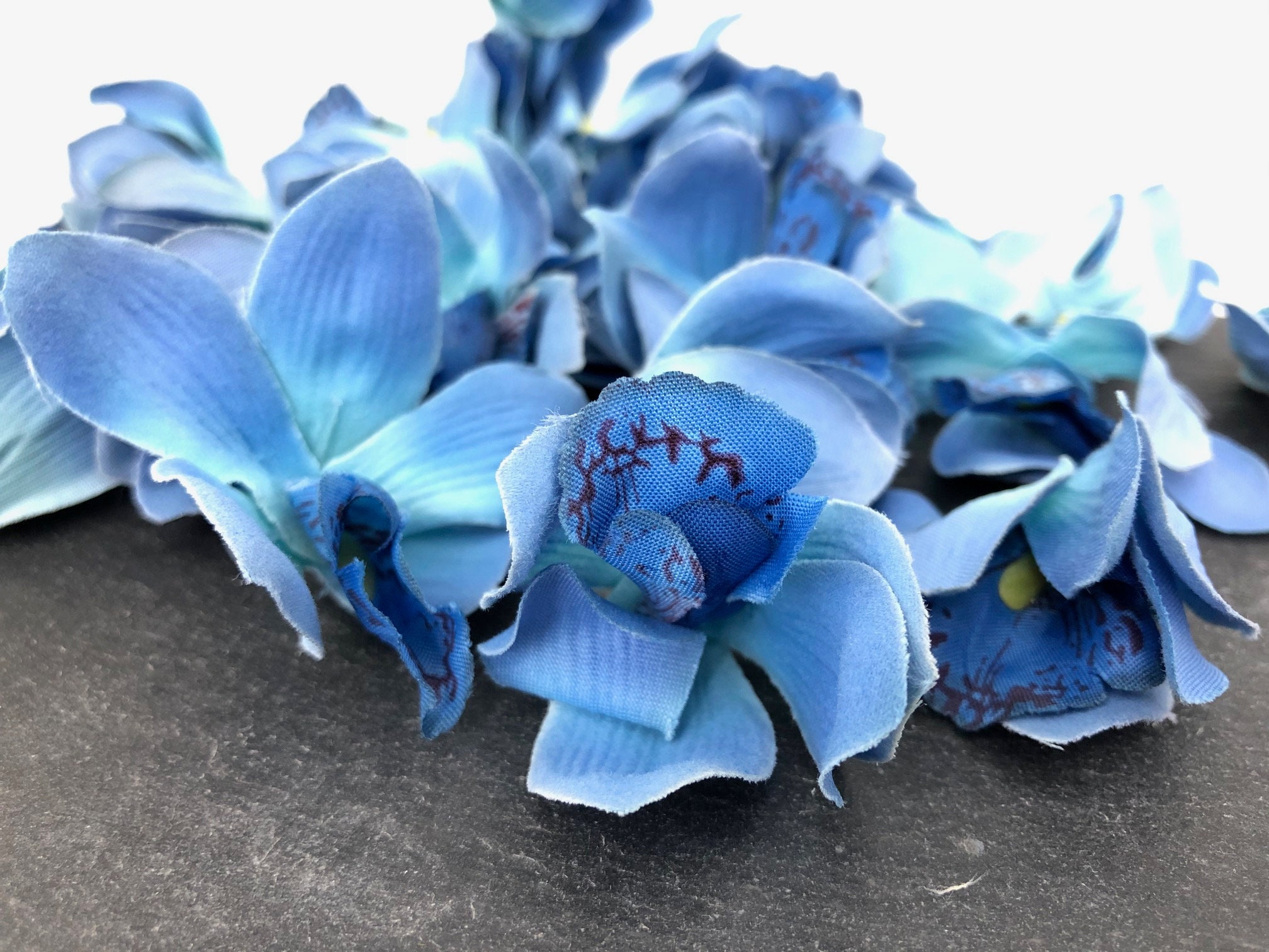 Bulk Fake Flower Heads Silk Orchids Wedding Bouquet Corsage Etsy