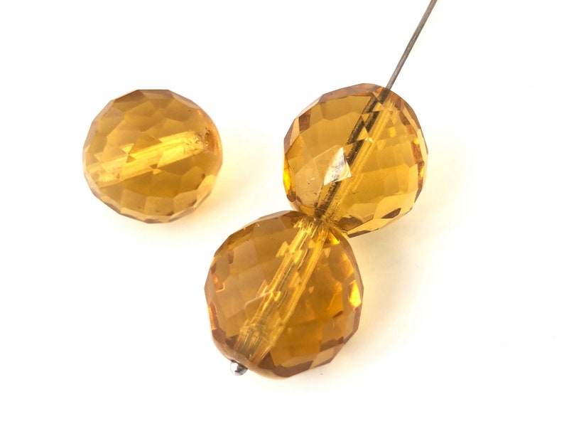 4pcs 18mm Fire Polished Bead 1447E Bohemian Beads Round Faceted Beads Chunky Beads Large Glass Beads Czech Glass Beads