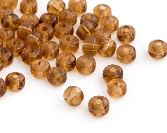 5mm Hole Round Glass Beads 10 Pack Large Hole Bead for Macrame