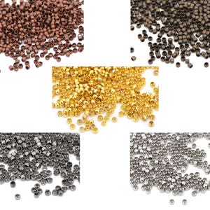 2mm Stopper Bead, Small Spacer Bead, Crimp Bead, Copper Bead, Metal Bead, Gold, Rhodium, Gunmetal, Antique Bronze, 500pc,1-3/6