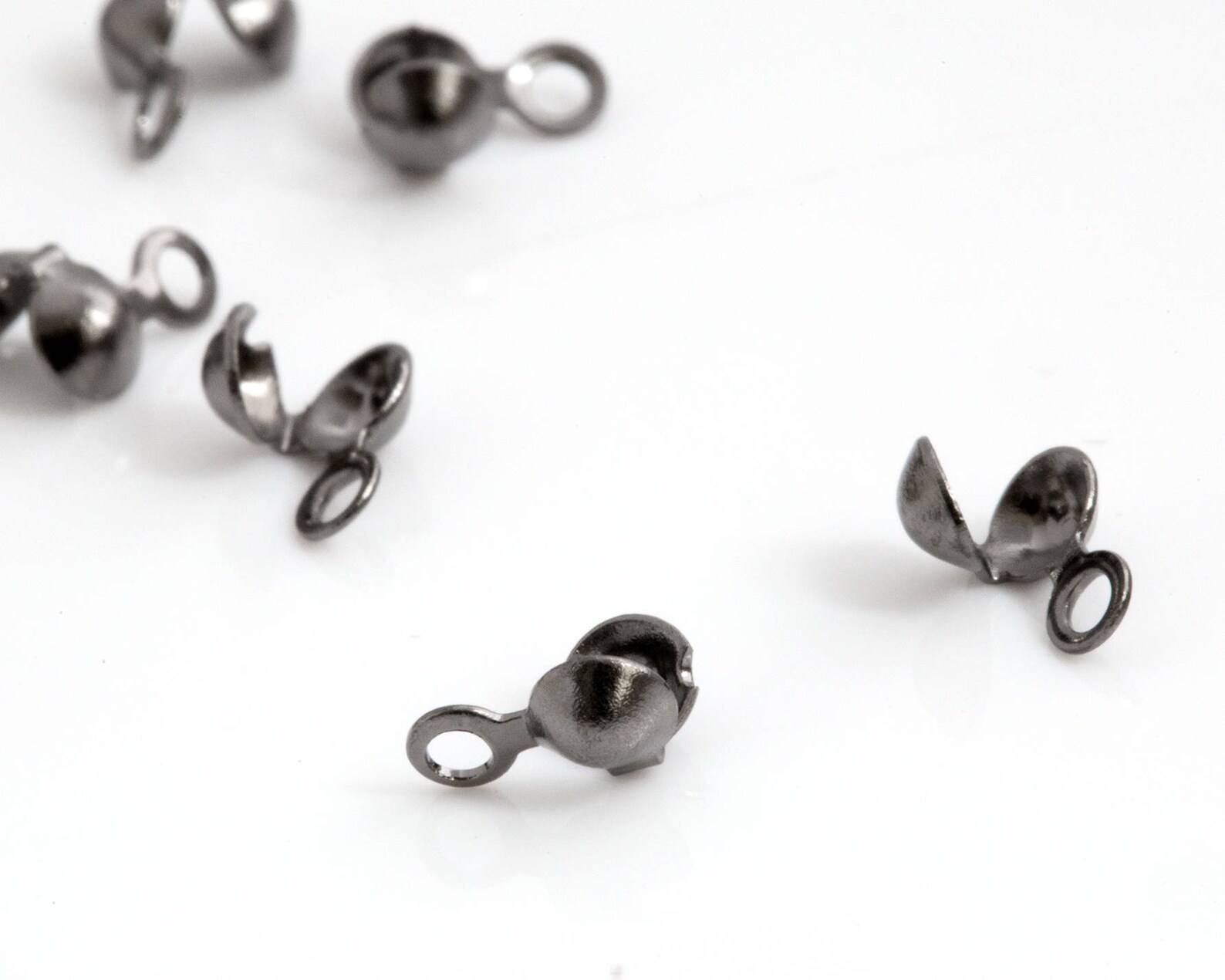 Ball Chain End Crimp End With Loop Clamshell Knot Cover Etsy