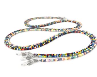 Multicolor Eyeglass Chain, Glasses Chain, Seed Bead Eyeglass Lanyard, Sunglass Chain, Reading Glass Chain, Gift For Her, EC034/35/36 LC2-4