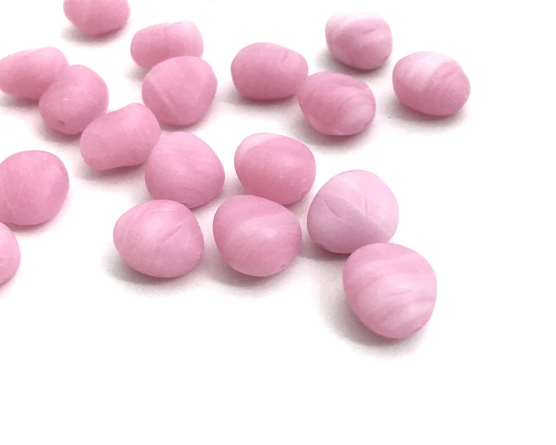 Craft Bead Spacer Bead 11mm 2237G Bohemian Bead DIY Bead Swirl Pink Glass Bead 20pc Wholesale Nugget Bead Czech Bead Pressed Bead