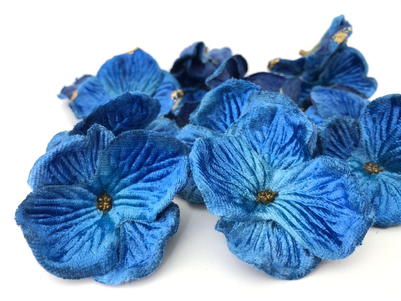 Bulk Fake Flower Faux Hydrangea Petals Velvet Flowers Silk Etsy