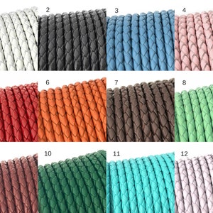 Puede incluir: Doce carretes de cord&oacute;n de cuero trenzado en varios colores, incluyendo blanco, negro, azul, rosa, rojo, naranja, marr&oacute;n, verde, turquesa y rosa claro.