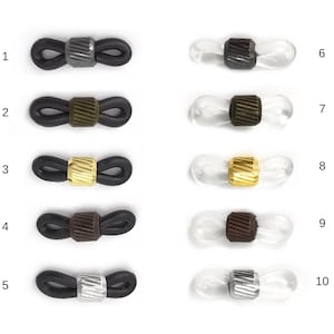 Eyeglass Chain Ends Eyeglass Holder Eyeglass Loop Eyeglass Grips Lanyard Replacement Parts Gold Rhodium Gunmetal Antique Bronze Copper,1-6/6