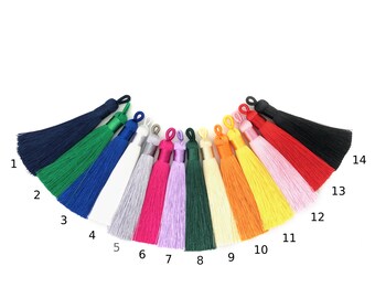 2 Silk Tassels 3 Inch Long With Loop Boho Tassels Earring Tassels Necklace Tassels DIY Craft Jewelry Making Tassels 14 Colors 1-6/3