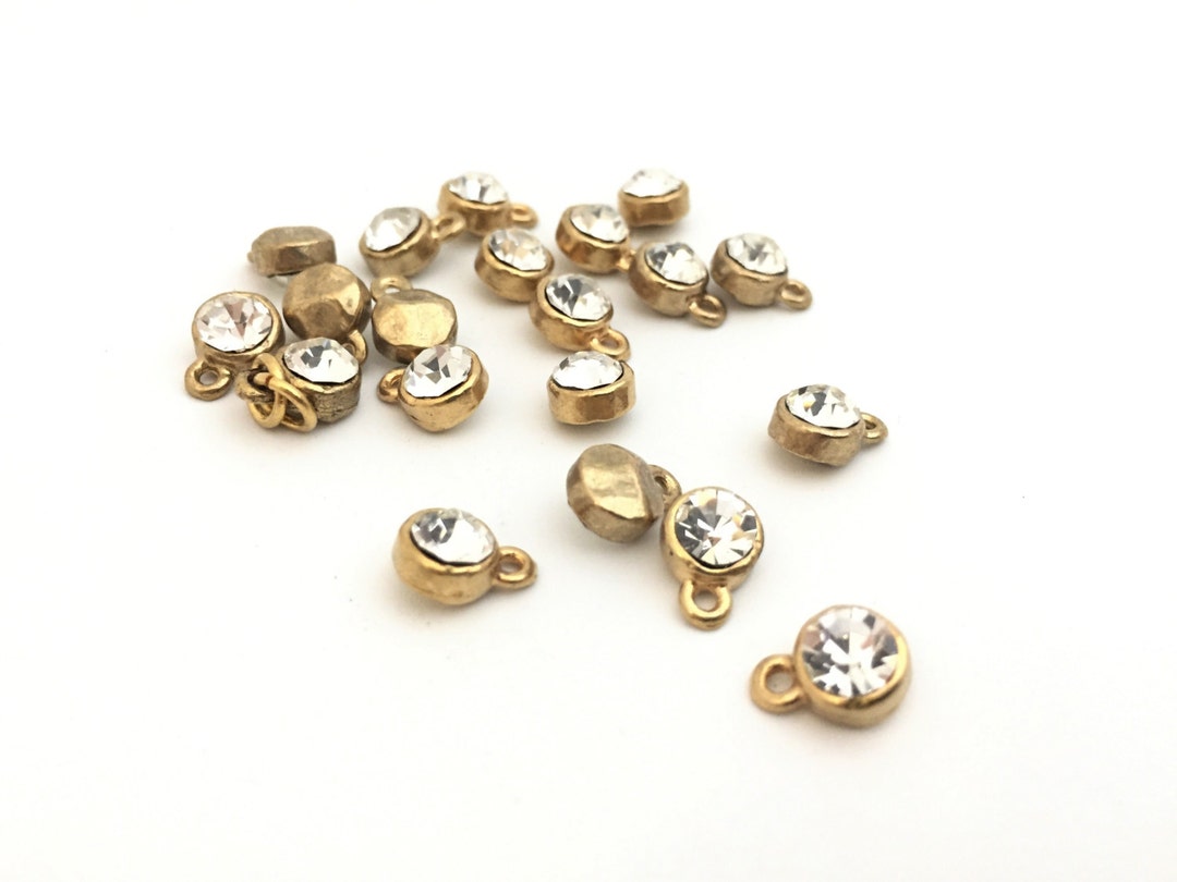 8pc 7mm Rhinestone Charmcrystal Charmrhinestone Dropdangle Charm