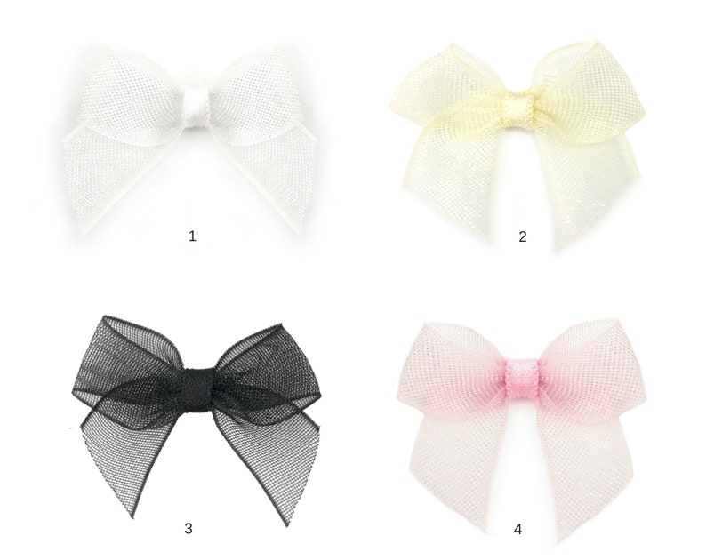 Organza Ribbon Bow Butterfly Bow Fabric Bow Mini Bow Tiny Etsy Australia