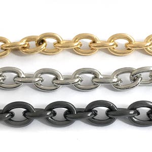 Oval Link Chain Bracelet, Minimalist Bracelet, Bracelet Blank, Gold ...
