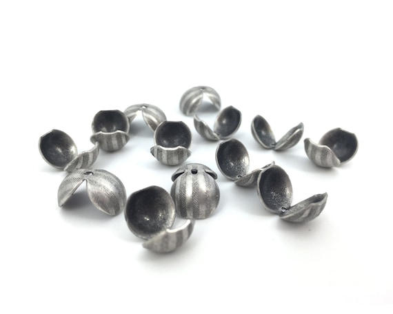 12Pcs Cord End Caps for Jewelry Making Tube Fasteners Smooth End