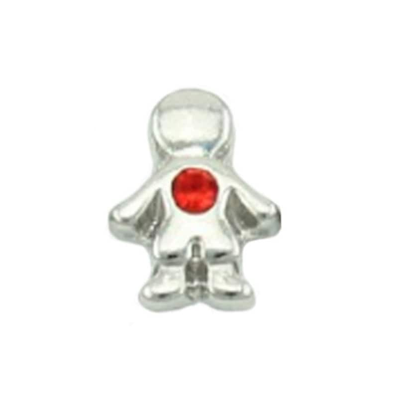 Boy Birthstone Floating Charm, fits Origami Owl Lockets image 2