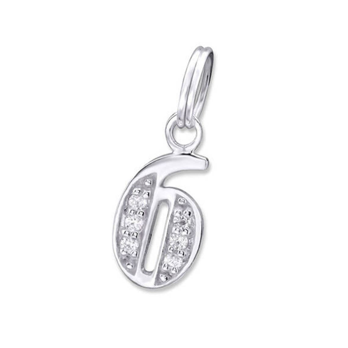 Silver Cubic Zirconia Number Charm Dangles Fits Pandora - Etsy