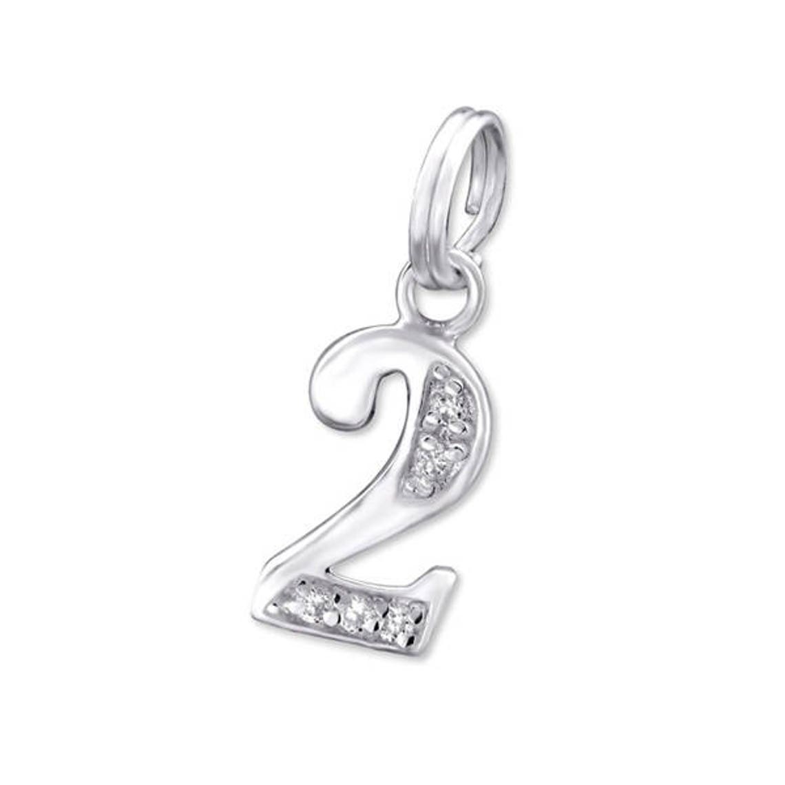 Silver Cubic Zirconia Number Charm Dangles Fits Pandora Etsy