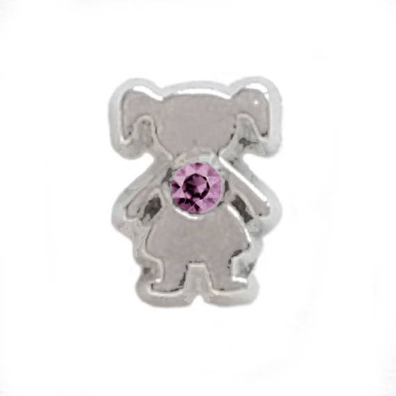 Girl Birthstone Floating Charm Fits Origami Owl Lockets