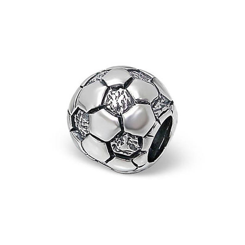 Silver Soccer Ball Charm Bead, Fits Pandora Bracelets Etsy