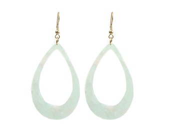 Mint Teardrop Dangle Earrings