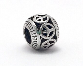 Pukido s 50pcs 10x9mm Antique Silver Peace Charm Beads Fits European Charm Bracelet J0074 Pukido s 50pcs 10x9mm Antique Silver Peace Charm Beads Fits European Charm Bracelet J0074