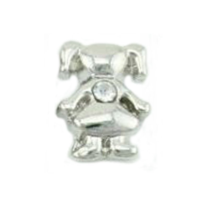 Floating Birthstone Charm (Silver
