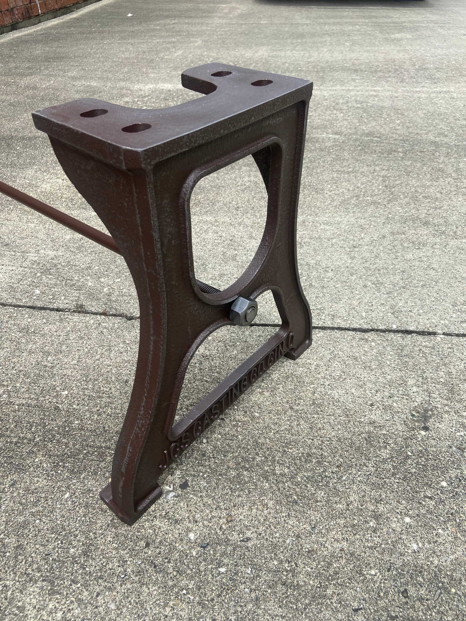 thumbnail image 2 of Home Soft Things 16" Cast Iron Metal Table Legs - Set Of 2, Black, Rustic, For Coffee Table/Bench 2 of 6