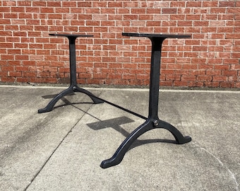 28” Rustic Finish wishbone Cast Iron Dining Table Legs, Desk Base, Industrial design, Trestle