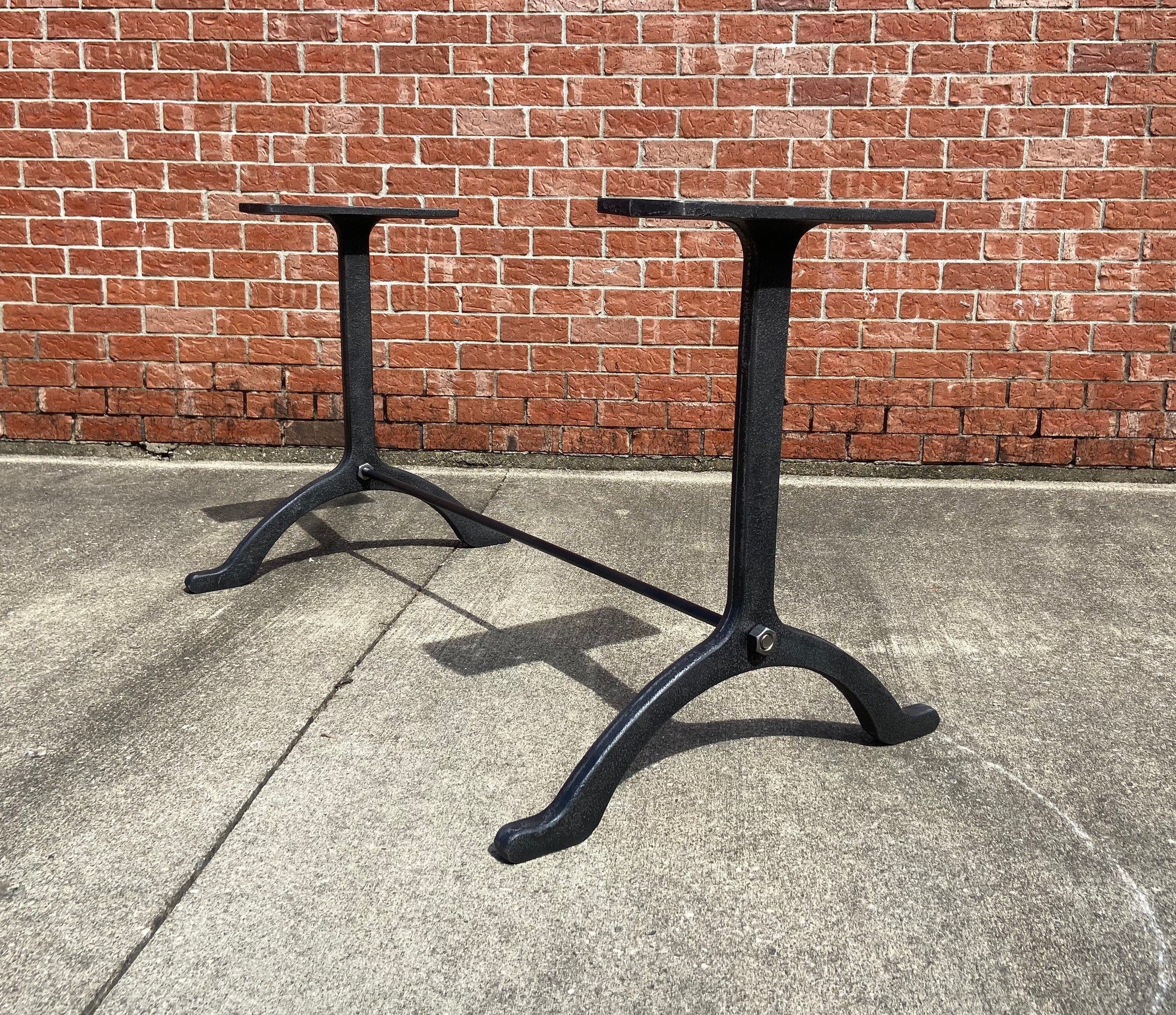 28 Rustic Finish Wishbone Cast Iron Dining Table Legs Desk Etsy