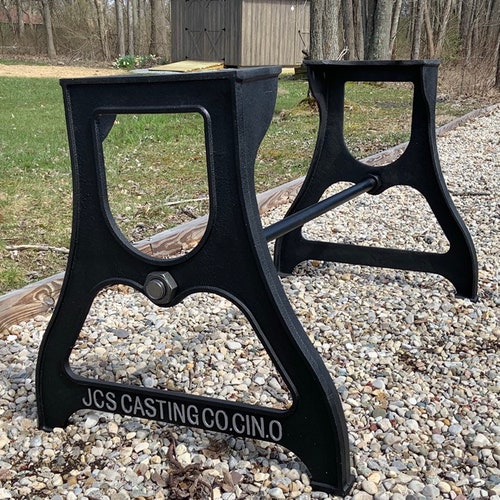 Cast Iron Dining Table Legs 2 Pack Industrial Jcs Casting Co Cast Iron Dining Table Legs 2 Pack, Dining Table Bases For Granite Tops