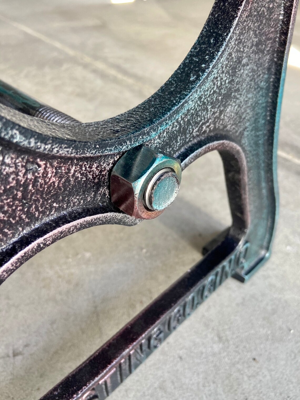 Cast Iron Bench/Coffee Table legs 2 pack Industrial Embossed. Etsy