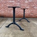 Cast Iron Dining Table Legs, Desk Base, Industrial design, Trestle, wishbone 