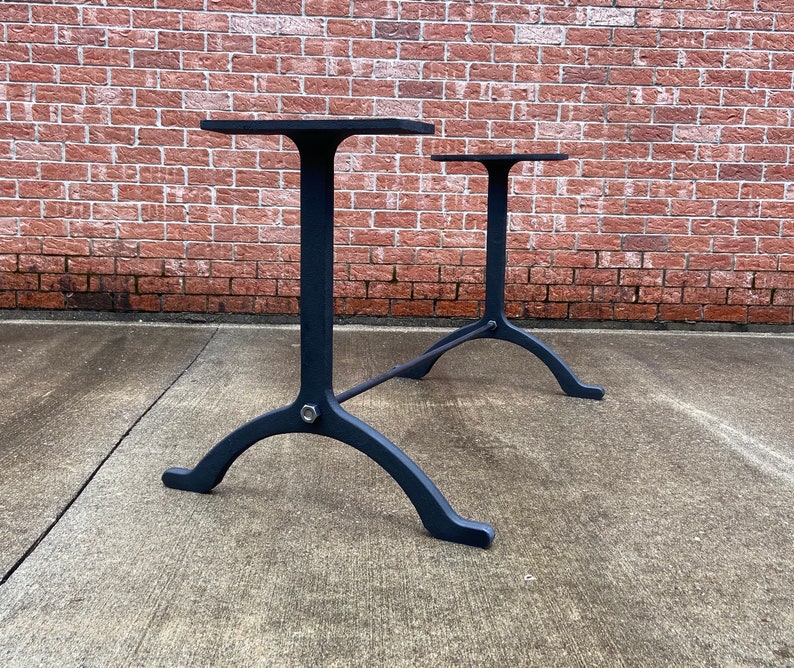Cast Iron Dining Table Legs, Desk Base, Industrial design, Trestle, wishbone 
