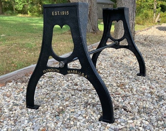 Cast Iron Dining Table Legs, Desk Base, Industrial design, Trestle
