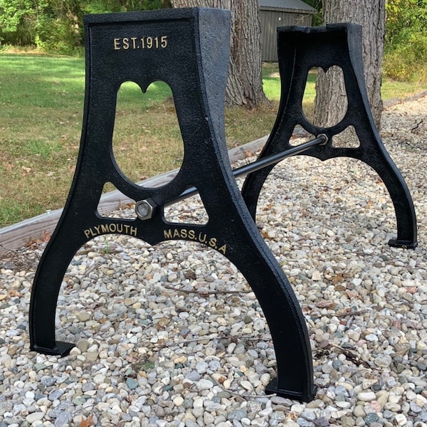 Cast Iron Dining Table Legs, Desk Base, Industrial design, Trestle