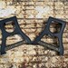 Cast Iron Bench/Coffee Table legs 2 pack Industrial Embossed. JCS CASTING Co. Live edge, reclaimed, bases for wood, granite, concrete tops 