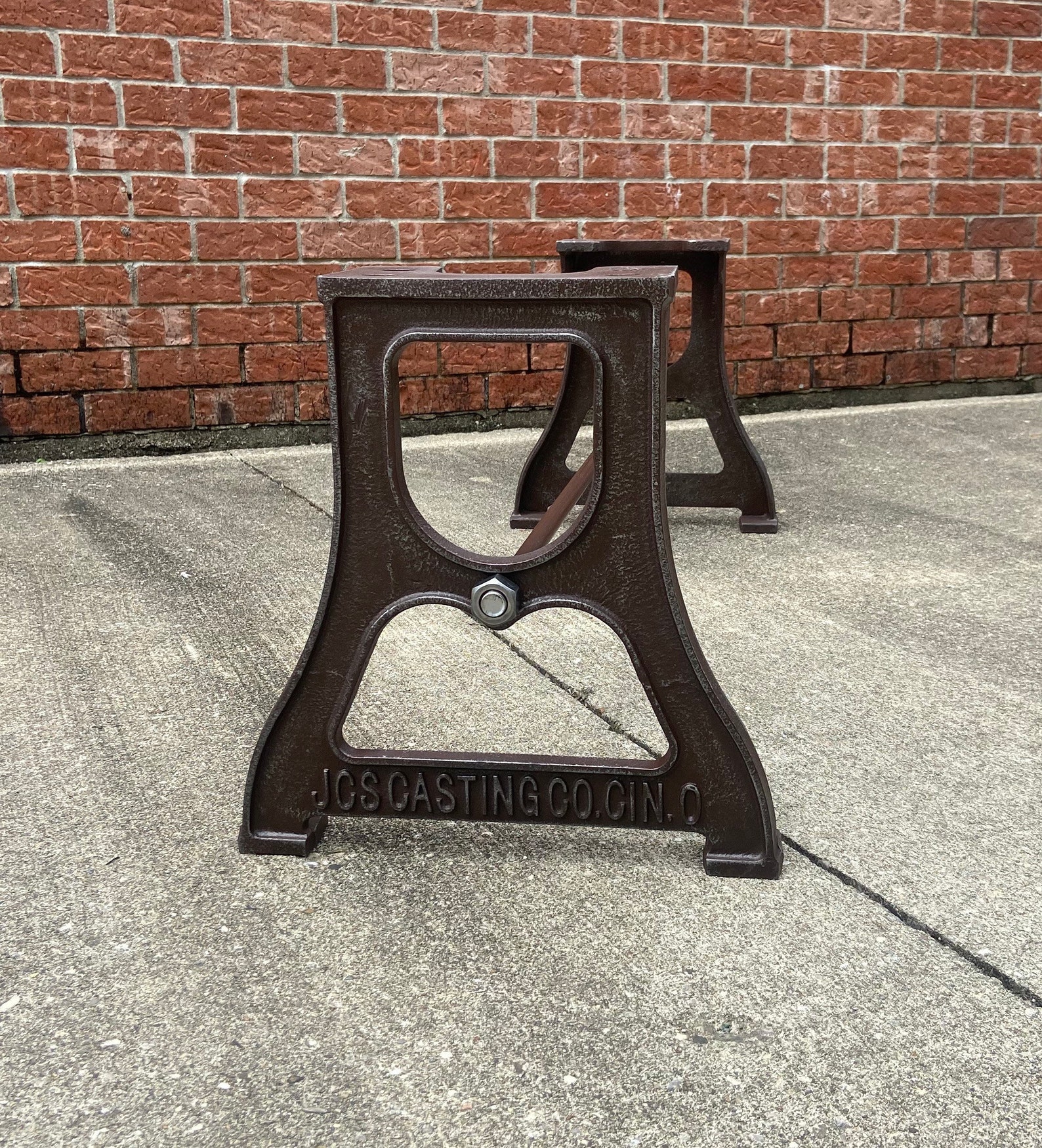 Cast Iron Bench/coffee Table Legs 2 Pack Industrial Embossed. Etsy