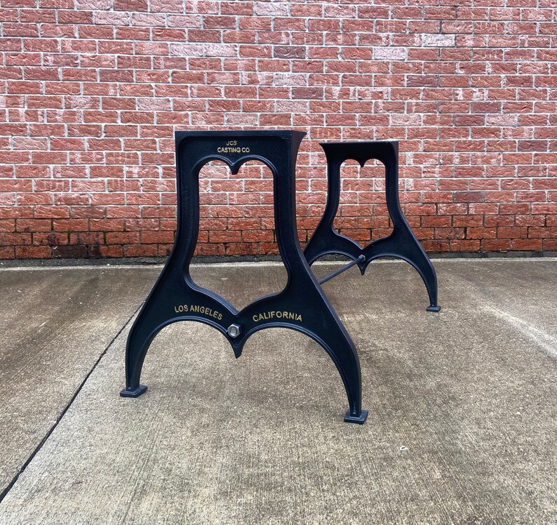 Cast Iron Table Legs Base Industrial Los Angeles CA. Live Etsy