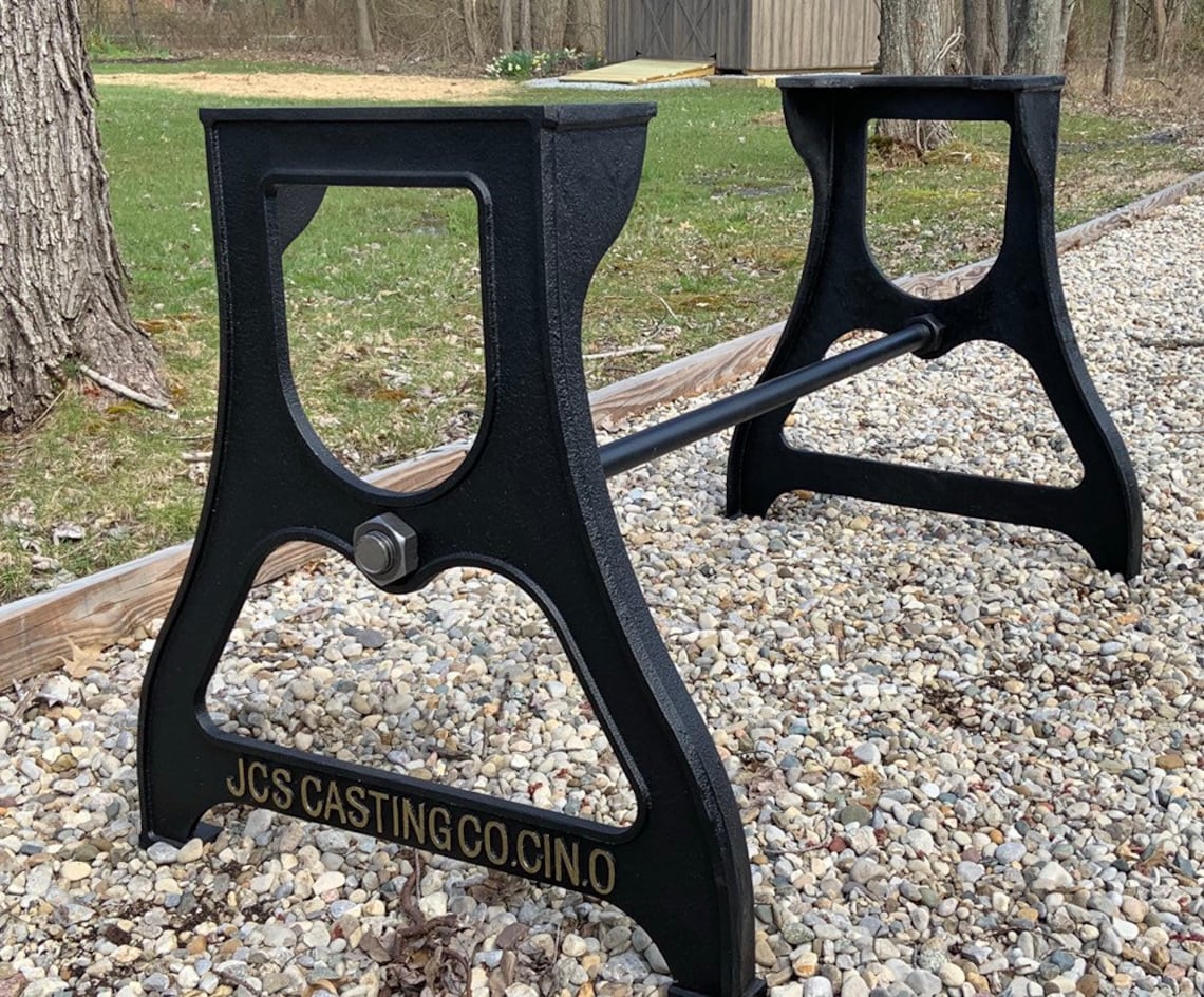 Cast Iron Dining Table Legs 2 Pack Industrial. JCS CASTING Co. Etsy