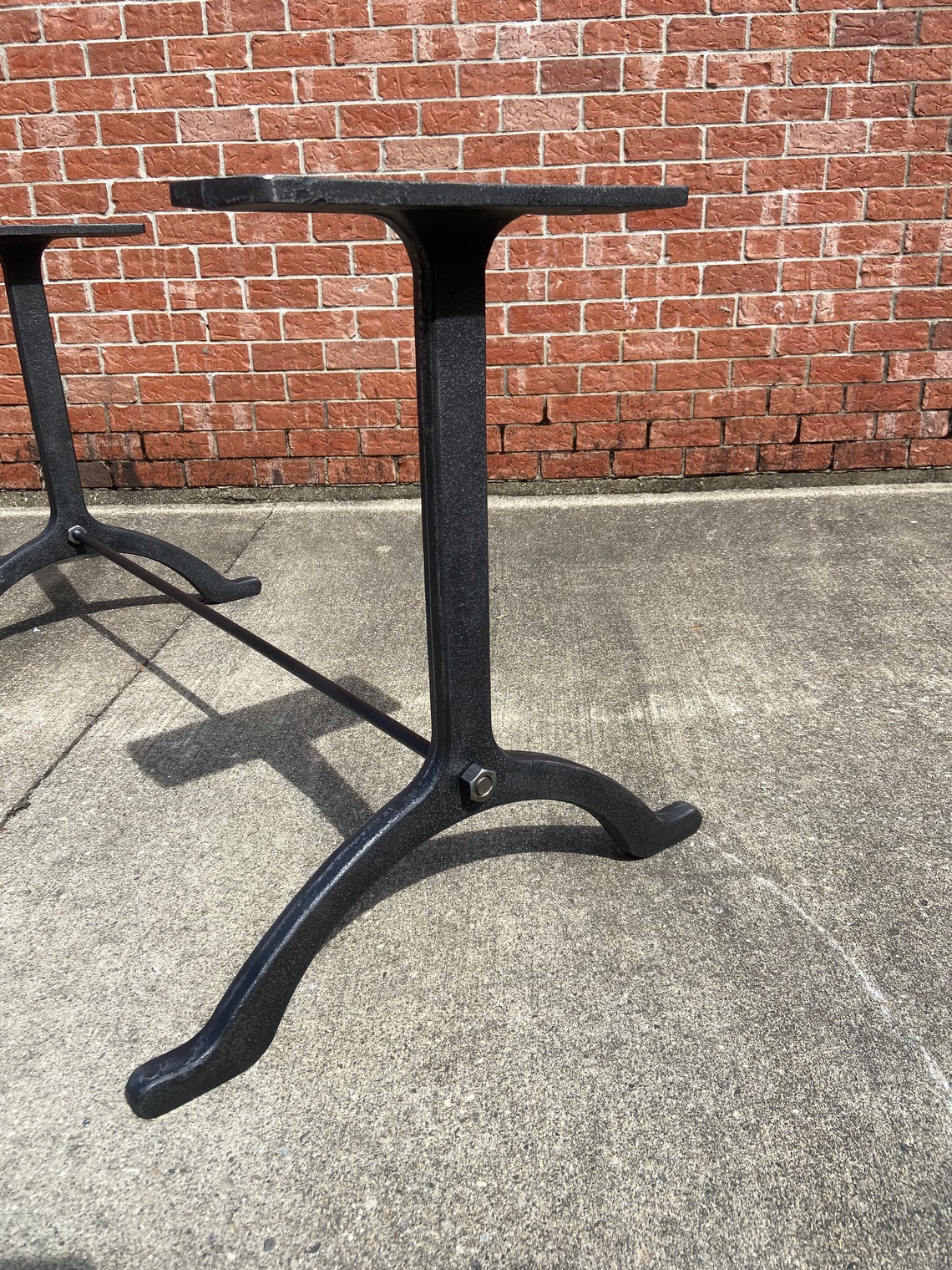 28 Rustic Finish Wishbone Cast Iron Dining Table Legs Desk Etsy