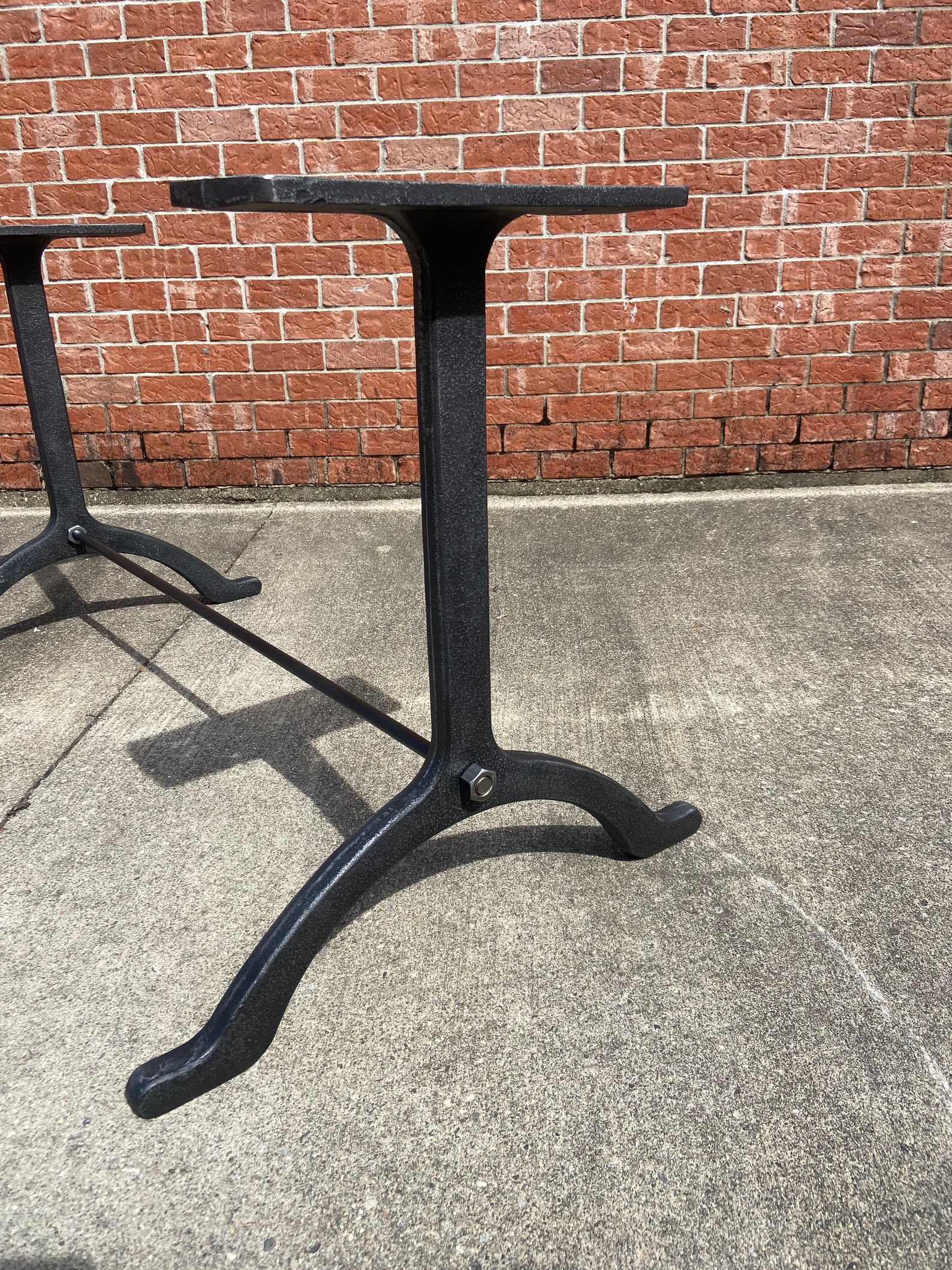 28 Rustic Finish Wishbone Cast Iron Dining Table Legs, Desk Base