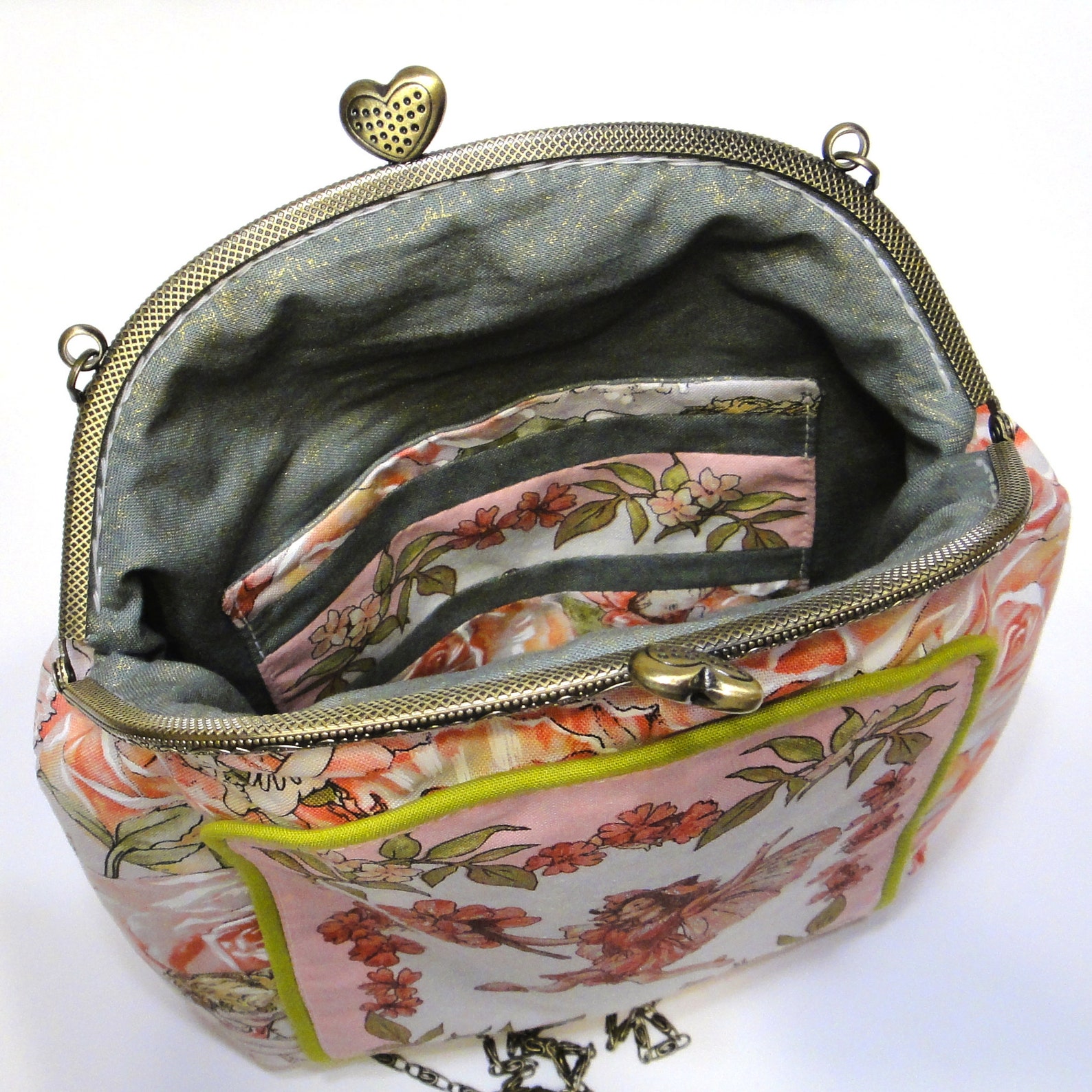 Kiss Clasp Purse in Vintage Style Fairycore Bag Flower Etsy