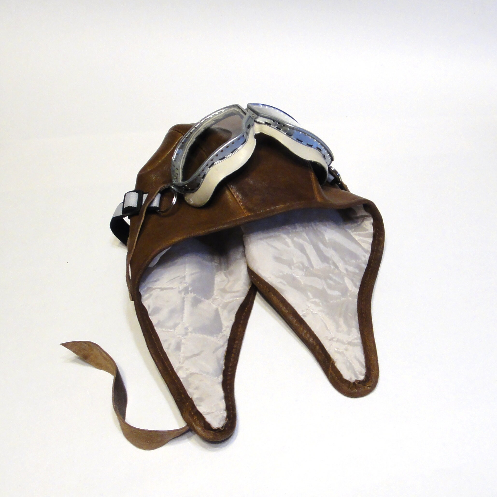 Leather aviator hat goggles Bomber hat Pilot Brown mens hat Etsy