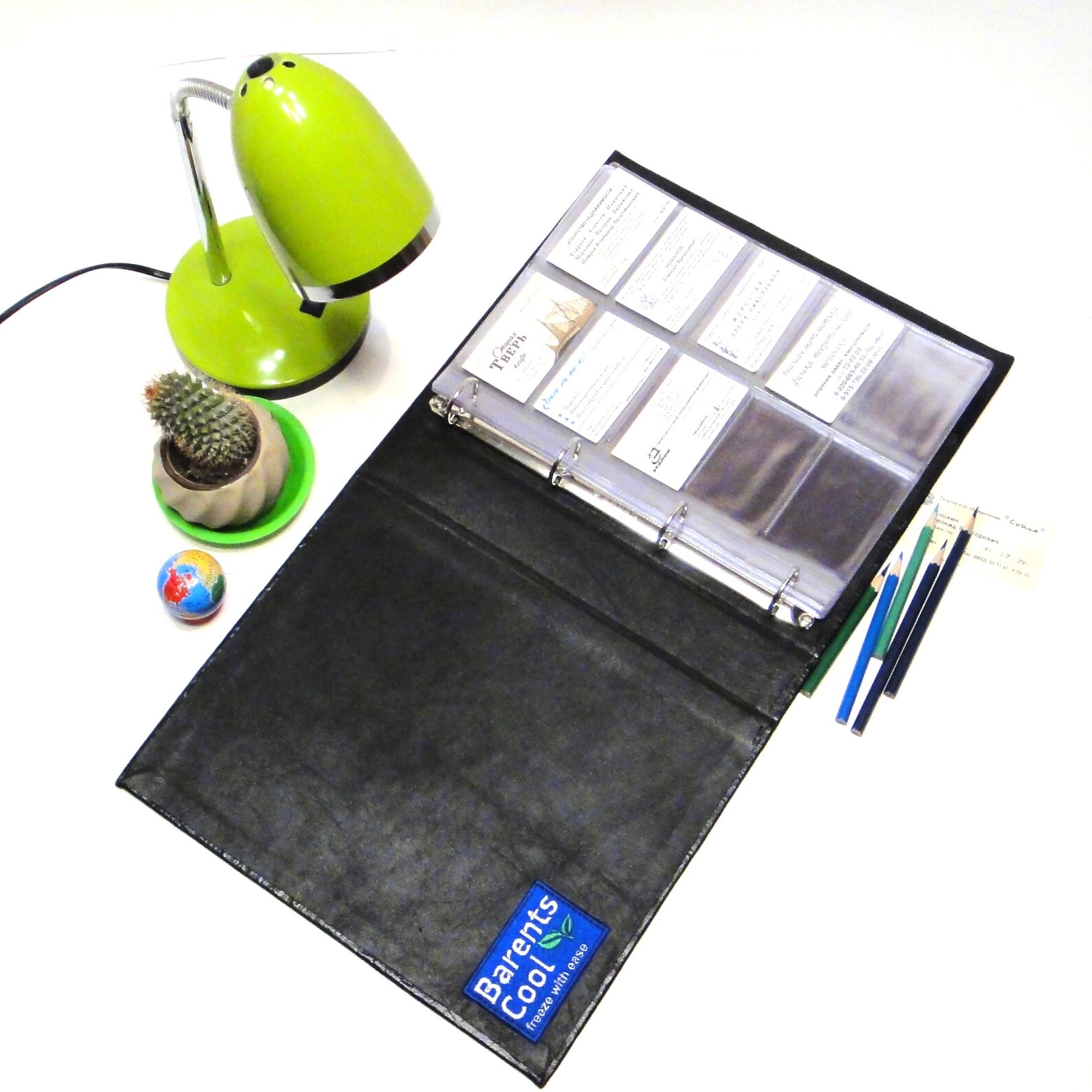 Large business card holder A4 Organizer Book album in leather Etsy