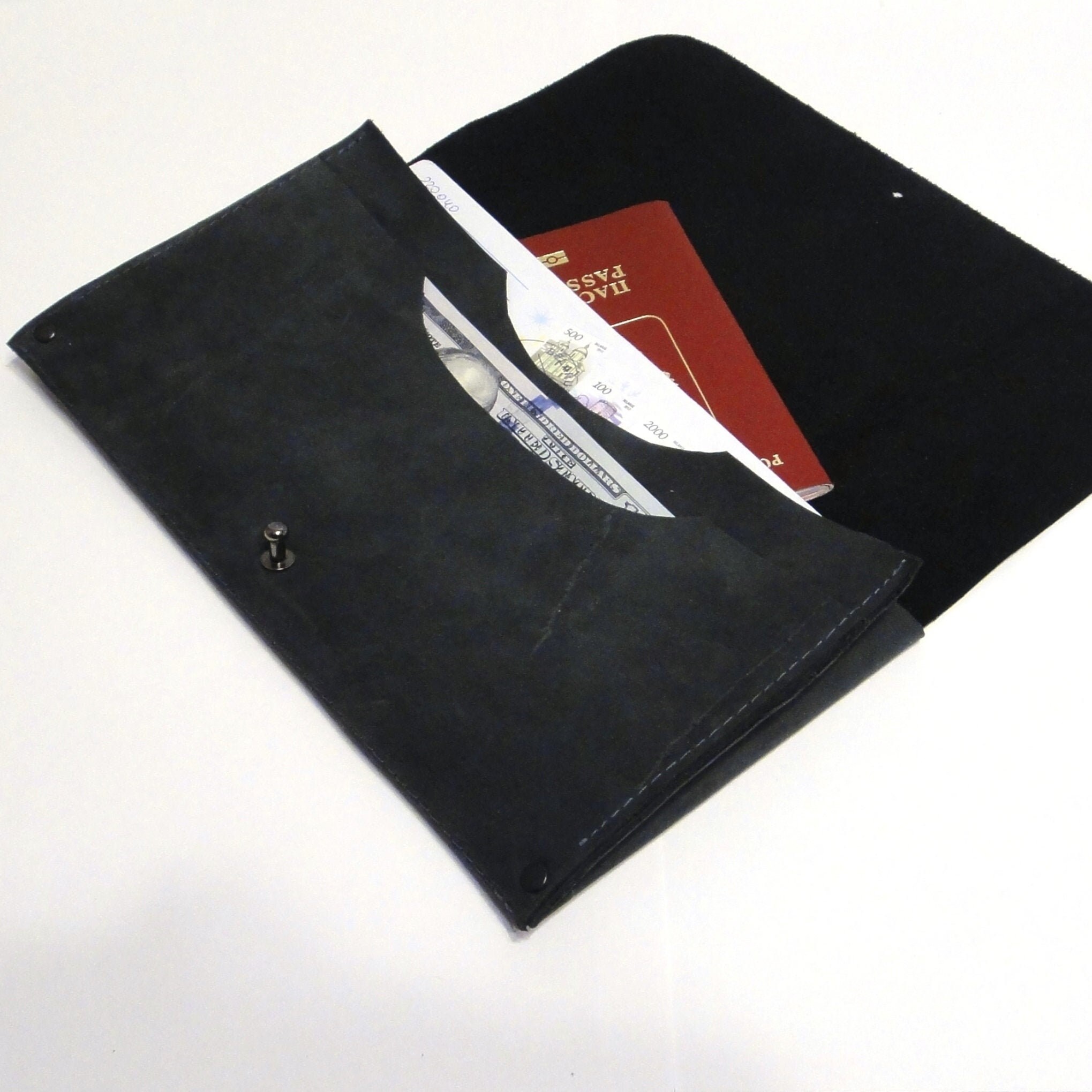 Cash envelope wallet Document holder for passport and ticket Etsy