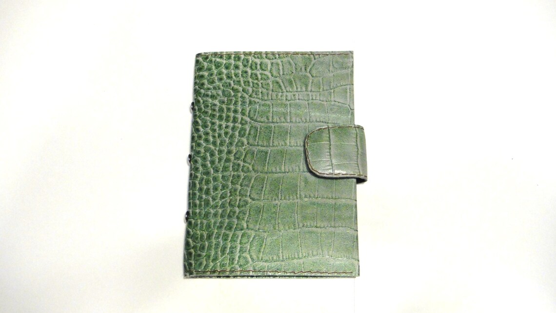 Leather wallet women's closure Document holder Etsy