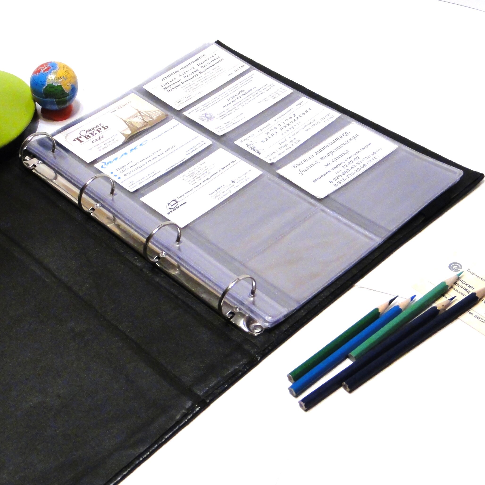 Pochettes Cartes De Visite WITHYU - Lot De 30 Feuilles A4 - 10 Compartiments - Transparentes