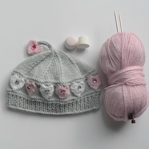 LITTLE HEARTS HAT Knitting pattertn