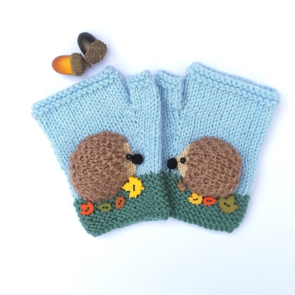 Hedgehog Mittens Etsy