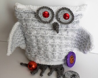 GHOST OWL Halloween Gift Bag Knitting pattern