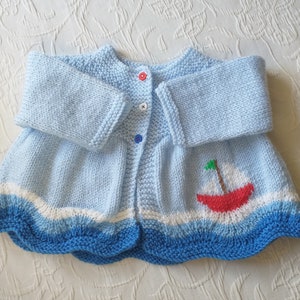 Sailing By baby jacket knitting pattern